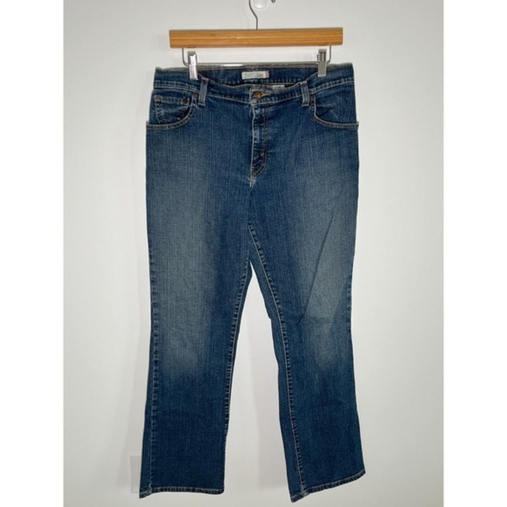 Levis 550 Jeans Womens 12M Blue Relaxed Bootcut Stretch Mid Rise Dark Wash Denim